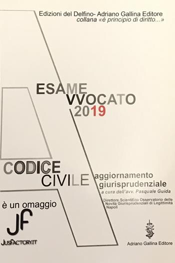 Esame avvocato 2019. Codice civile. Aggiornamento giurisprudenziale - Pasquale Guida - Libro Adriano Gallina Editore 2019 | Libraccio.it