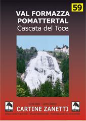 Val Formazza Pomattertal. Cascata del Toce. Carta dei sentieri 1:30.000