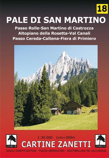 Pale di San Martino 1:30.000  - Libro Danilo Zanetti Editore 2010, Cartine dei sentieri | Libraccio.it