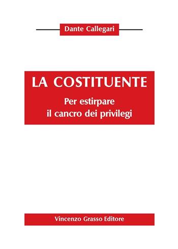 La costituente. Pr estirpare il cancro dei privilegi - Dante Callegari - Libro Vincenzo Grasso Editore 2016, Di varia umanità | Libraccio.it