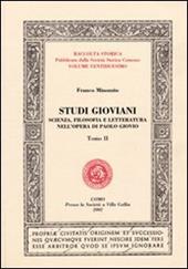 Studi gioviani. Scienza, filosofia e letteratura nell'opera di Paolo Giovio