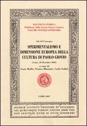 Sperimentalismo e dimensione europea della cultura di Paolo Giovio