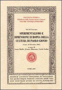 Sperimentalismo e dimensione europea della cultura di Paolo Giovio - Franco Minonzio - Libro New Press 2015 | Libraccio.it