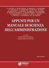 Appunti per un manuale di scienza dell'amministrazione