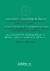 On quasiconvex conditional maps. Duality results and applications to finance