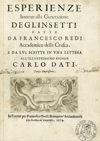 Esperienze intorno alla generazione degli insetti - Francesco Redi - Libro Morphema Editrice 2016, Perle senza tempo | Libraccio.it