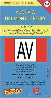AV-1 Alta via dei monti liguri. Carte dei sentieri di Liguria  - Libro Edizioni del Magistero 2014 | Libraccio.it