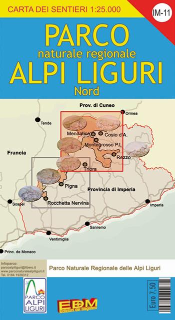 Parco naturale regionale alpi liguri nord. Carta dei sentieri 1:25.000 - Stefano Tarantino, Silvia Torchio, Andrea Vigo - Libro Edizioni del Magistero 2015 | Libraccio.it