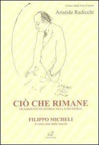 Ciò che rimane. Frammenti di storia nella memoria. Filippo Micheli a cento anni dalla nascita - Aristide Radicchi - Libro Edizioni Thyrus 2011, Studi e ricerche locali | Libraccio.it