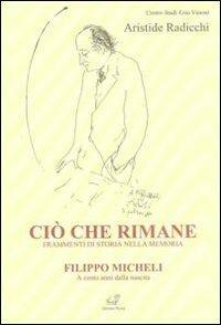 Ciò che rimane. Frammenti di storia nella memoria. Filippo Micheli a cento anni dalla nascita - Aristide Radicchi - Libro Edizioni Thyrus 2011, Studi e ricerche locali | Libraccio.it