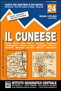Carta n. 24 Il cuneese 1:75.000. Carta dei sentieri e dei rifugi  - Libro Ist. Geografico Centrale 2012, Carta. Valli | Libraccio.it