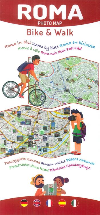 Roma photomap walk & bike. Ediz. multilingue - Edizioni Cartografiche Lozzi Srl - Libro Edizioni Cartografiche Lozzi 2018 | Libraccio.it