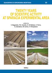 Twenty yeras of scientific activity at Sparacia experimental area