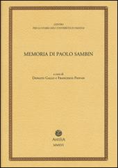 Memoria di Paolo Sambin (1913-2003)