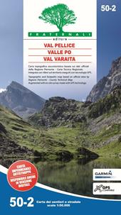 Carta n. 50.2. Val Pellice, Valle Po, Val Varaita. Carta dei sentieri e stradale scala 1:50.000