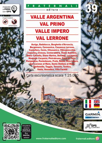Valle Argentina Valle Prino, Valle Impero, Val Lerrone 1:25.000  - Libro Fraternali Editore 2025, Sentieri. Escursioni | Libraccio.it