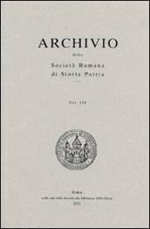 Archivio della Società romana di storia patria. Vol. 135