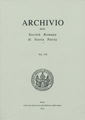 Archivio della Società romana di storia patria. Vol. 139