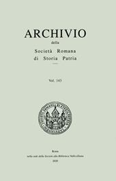 Archivio della Società romana di storia patria. Vol. 143