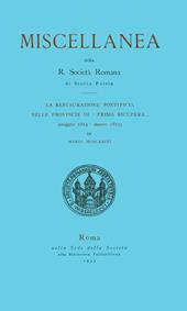 La restaurazione pontificia delle provincie di «Prima recupera» (maggio 1814-marzo 1815)
