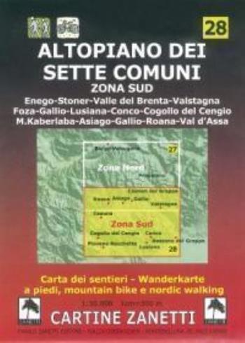 Altopiano dei Sette Comuni. Zona sud 1:30.000 1cm=300m. Carta dei sentieri a piedi, mountain bike e nordic walking  - Libro Danilo Zanetti Editore 2013, Cartine Zanetti | Libraccio.it