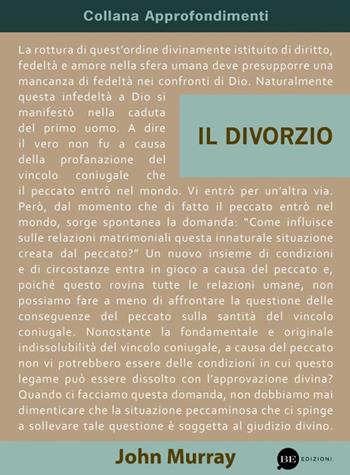 Il Divorzio - John Murray - Libro BE Edizioni 2022, Approfondimenti | Libraccio.it
