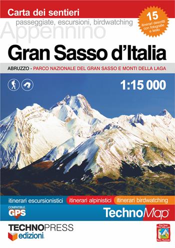 Gran Sasso d'Italia. Carta dei sentieri  - Libro Technopress 2020, Cartografia | Libraccio.it