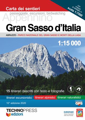 Gran Sasso d'Italia. Carta dei sentieri 1:15.000  - Libro Technopress 2020, Cartografia | Libraccio.it