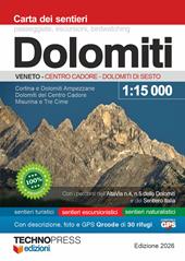 Dolomiti. Carta dei sentieri