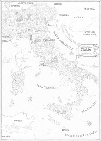 Italia. Coloring maps. Ediz. illustrata - Andrea Angeli - Libro I Libri di Isbn/Guidemoizzi 2017 | Libraccio.it
