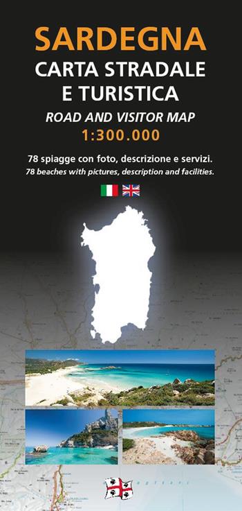 Sardegna. Carta stradale e turistica 1:300.000. 78 spiagge con foto, descrizione e servizi-Road and visitor map 1:300.000. 78 beaches with pictures, description and facilities. Ediz. bilingue - Enrico Spanu - Libro Spanu 2024 | Libraccio.it