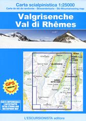 Valgrisenche, Val di Rhêmes. Carta scialpinistica 1:25.000. Ediz. multilingue