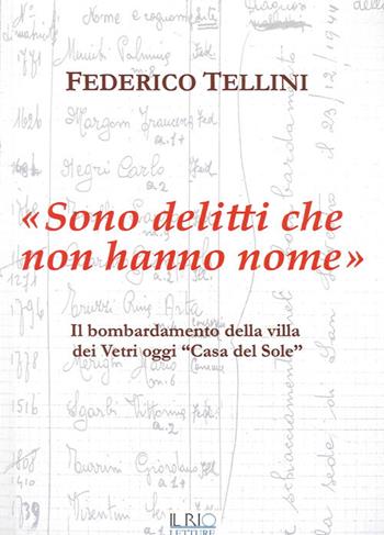 «Sono delitti che non hanno nome». Il bombardamento della Villa dei Vetri oggi «Casa del Sole» - Federico Tellini - Libro Il Rio 2014 | Libraccio.it
