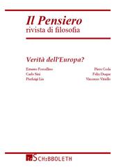 Il pensiero. Rivista di filosofia (2013). Vol. 52: Verità dell'Europa.