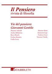 Il pensiero. Rivista di filosofia (2014). Vol. 53: Vie del pensiero: Giovanni Gentile.