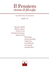 Il pensiero. Rivista di filosofia (2016). Nuova ediz.. Vol. 55/2: Hegel