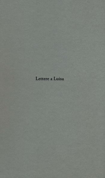 Lettere a Luisa - Claudio Parmiggiani - Libro Magonza 2016 | Libraccio.it