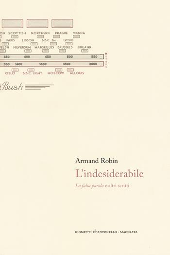 L' indesiderabile. La falsa parola e altri scritti - Armand Robin - Libro Giometti & Antonello 2018, Scienza | Libraccio.it