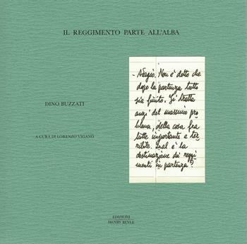Il reggimento parte all'alba - Dino Buzzati - Libro Henry Beyle 2018 | Libraccio.it