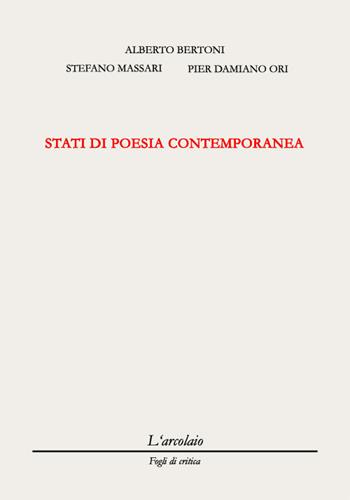 Stati di poesia contemporanea  - Libro L'Arcolaio 2017 | Libraccio.it
