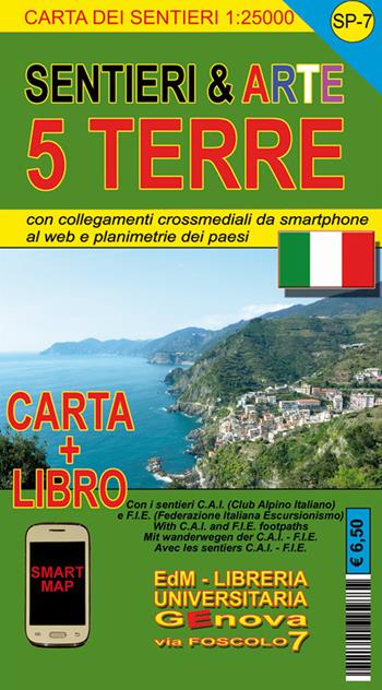 SP 7 sentieri & arte Cinque Terre 1:25.000  - Libro Edizioni del Magistero 2017, Carta dei sentieri | Libraccio.it