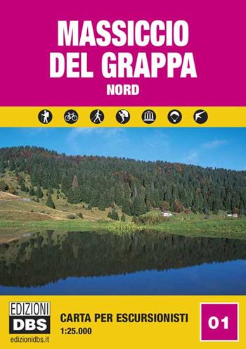 Massiccio del Grappa nord. Carta per escursionisti 1:25.000  - Libro DBS 2016, Cartine | Libraccio.it