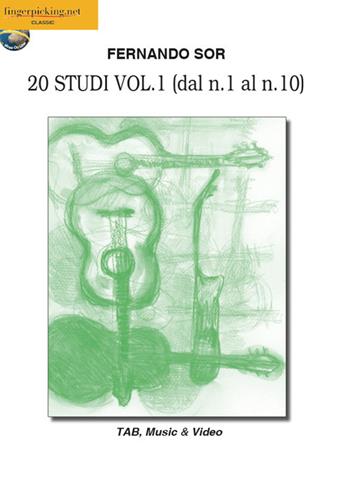 20 studi. Ediz. italiana, inglese, francese, tedesca e spagnola. Con espansione online. Vol. 1: Dal n.1 al n.10. - Fernando Sor - Libro Fingerpicking.net 2018, Classica | Libraccio.it