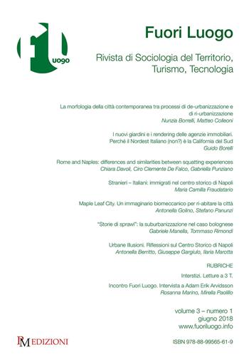 Fuori luogo. Rivista di sociologia del territorio, turismo, tecnologia (2018). Vol. 1  - Libro PM edizioni 2018 | Libraccio.it
