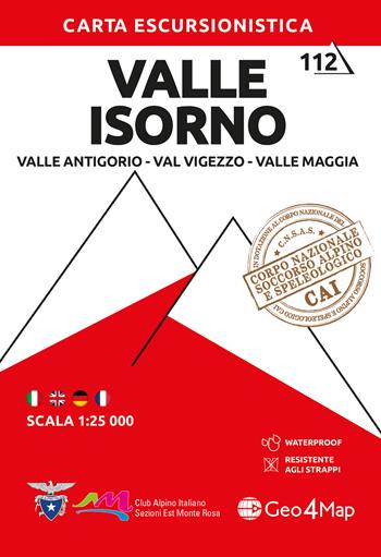 112. Valle Isorno. Valle Antigorio, Val Vigezzo, Valle Maggia. Carta escursionistica 1:25.000. Ediz. multilingue. Vol. 12: Valle Antigorio, Val Vigezzo, Valle Maggia  - Libro Geo4Map 2018, Carte escursionistiche 1:25.000 | Libraccio.it