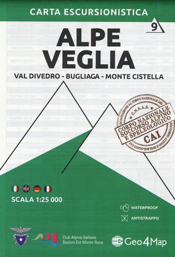 Carta escursionistica Alpe Veglia. Val Divedro, Bugliaga, Monte Cistella 1:25.000  - Libro Geo4Map 2019, Carta escursionistica | Libraccio.it