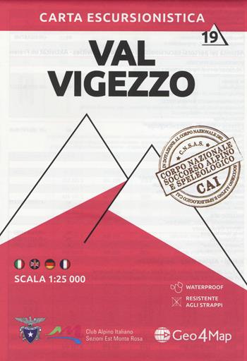 Carta escursionistica Val Vigezzo 1:25.000. Vol. 19  - Libro Geo4Map 2019, Carta escursionistica | Libraccio.it