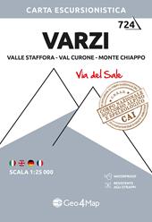 Varzi. Valle Staffora, Val Curone, Monte Chiappo. Carta escursionistica 1:25.000