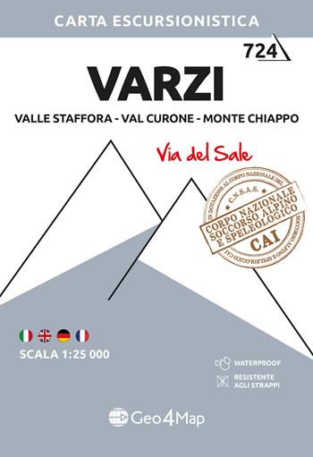Varzi. Valle Staffora, Val Curone, Monte Chiappo. Carta escursionistica 1:25.000  - Libro Geo4Map 2024, Carta escursionistica | Libraccio.it