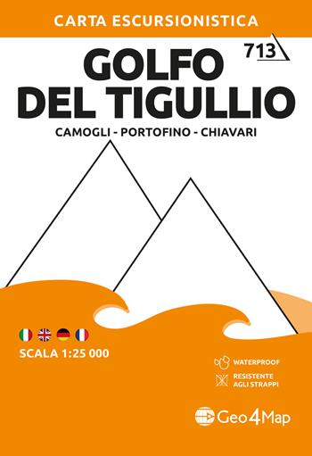 Golfo del Tigullio - Camogli - Portofino - Chiavari. Carta escursionistica 1:25.000  - Libro Geo4Map 2022, Carta escursionistica | Libraccio.it